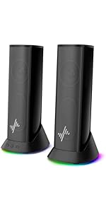 Amazon.co.jp: Nylavee PC ゲーミングスピーカー PCスピーカー 六つの