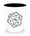 D20 Dice (D20, Dnd, Dungeons Dragons, Rpg, D And D Dungeon Master, Polyhedral Dice, DM) Shot Glass 1.5oz