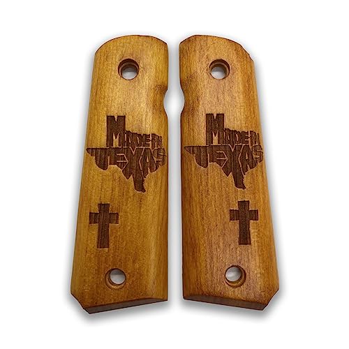 Poignée Colt 1911 en bois de noyer fait main au style Texas