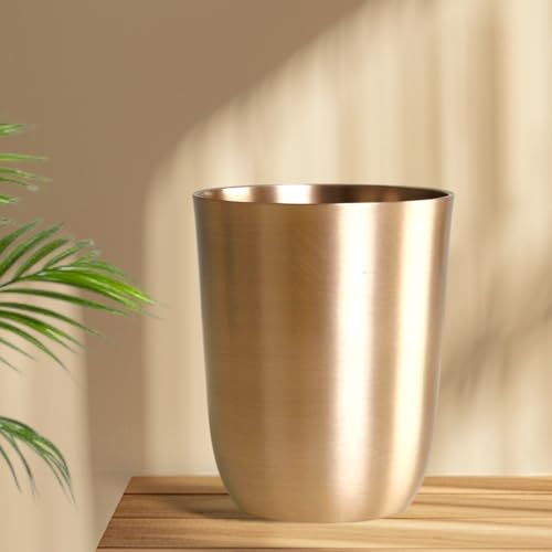 Image of SPS International Pure Kansa(Bronze) Glass Tumbler(1Piece) Perfect for Water Juice Milk tea coffee Beverage Serving. Gift for your loved once on special occasions and festive. Charm your dinning area.