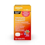 Amazon Basic Care - Immune Support Supplement, Berry Chew Tablets, excellent source of the body-essential sunshine Vitamin D, 32 Count