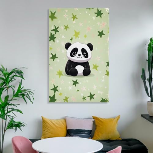 Panda Étoile Décoration Murale Imprimée pour Chambre Enfant et Adulte - 6
