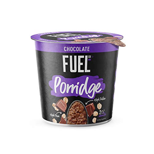FUEL10K Chocolate Porridge Pot, High in Protein & Fibre, 70 g (Pack of 8)