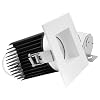 LUXRITE 4 Inch Recessed Light, Regressed Canless LED Spotlight, 5CCT 2700K-5000K, CRI90, 22W, 1700 Lumens High Output, 60º Wide Flood, Square White Trim, Dual Dimmable, IC & Wet Rated