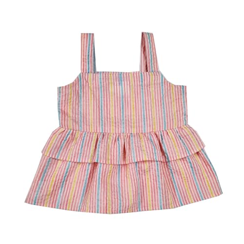 Image of Multi Stripes Peplum Cord Set for Girls