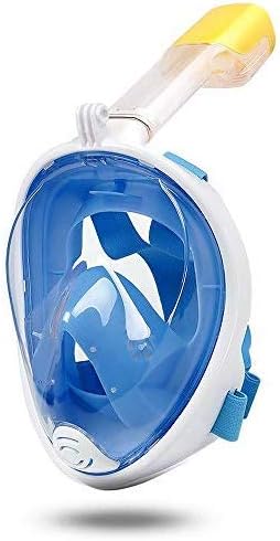 MountDog Máscara de esnórquel de cara completa con vista panorámica y soporte de cámara de acción, diseño antivaho y antifugas, máscara de buceo