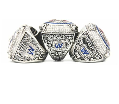 XiaKoMan Chicago 2016 Series C'U.B'S Champions Replica ring with wooden box world championship ring Christmas gifts (Rizzo, 13)