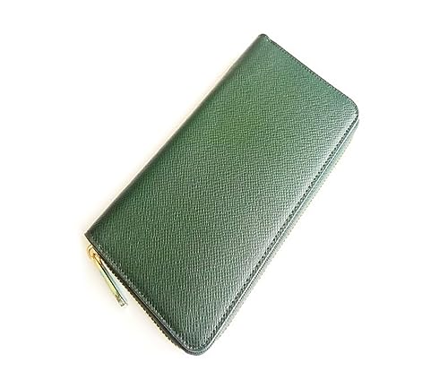 Cross Pattern Long Zipper Clutch Bag Purse Card Holder Wallet Suitable for Shopping and Leisure Travel for Gift Wallets(Green)