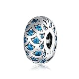 Abalorio de plata de ley 925 con clip, colgante de estrella, dije de trébol para pulsera Pandora, Plata esterlina, plata de ley