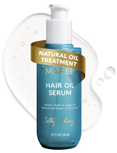 MAREE Hair Serum for Dry & Curly Hair with Argan & Keratin