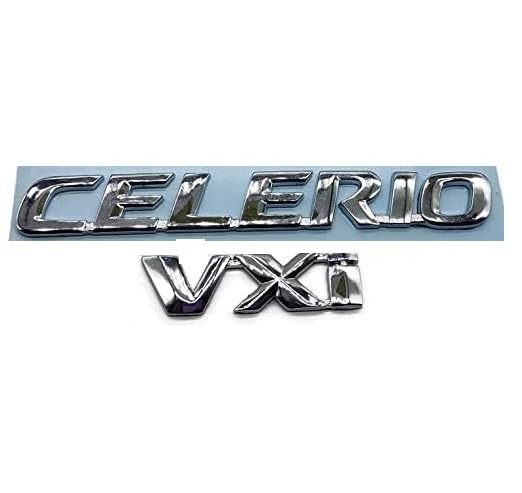 Image of Car Name Emblem Monogram Logo Sign Badge Decals Sticker Chrome Plastic for (Celerio VXI)