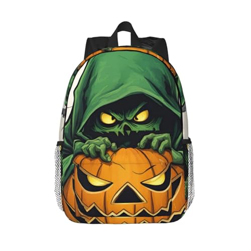 Sac à dos imprimé citrouille Halloween, cadeau pour étudiant