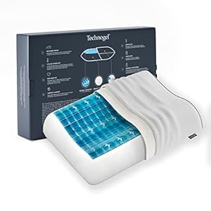 New Generation – Technogel Original Anatomic Orthopädisches Nackenstütz-Kopfkissen Antibakteriell,HWS-Gel-Kissen für Rücken-& Seitenschläfer inkl. Kissenbezug
