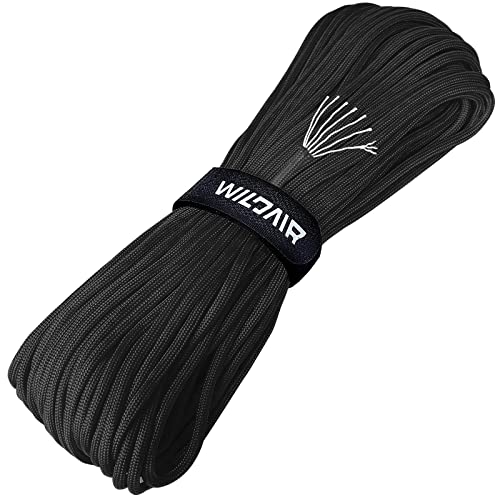 WILDAIR 550lb Paracord Parachute Cord Lanyard Ropes Heavy-Duty Strong Rope-7 Triple Strands 100FT...