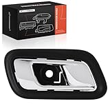 A-Premium Rear Right Passenger Side Interior Door Handle Compatible with Ford Taurus 2010 2011 2012, Black Bezel with Chrome Lever, Replace# AG1Z-5421818-AA