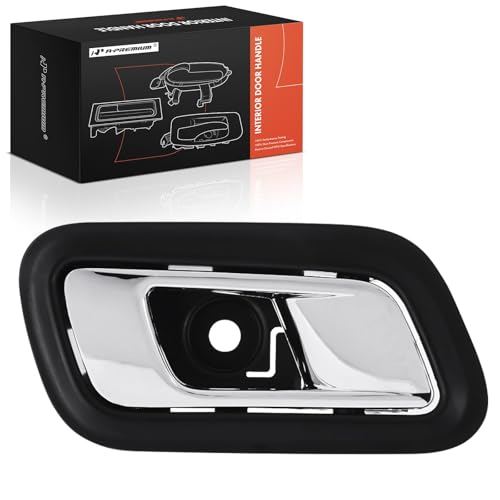 A-Premium Rear Right Passenger Side Interior Door Handle Compatible with Ford Taurus 2010 2011 2012, Black Bezel with Chrome Lever, Replace# AG1Z-5421818-AA