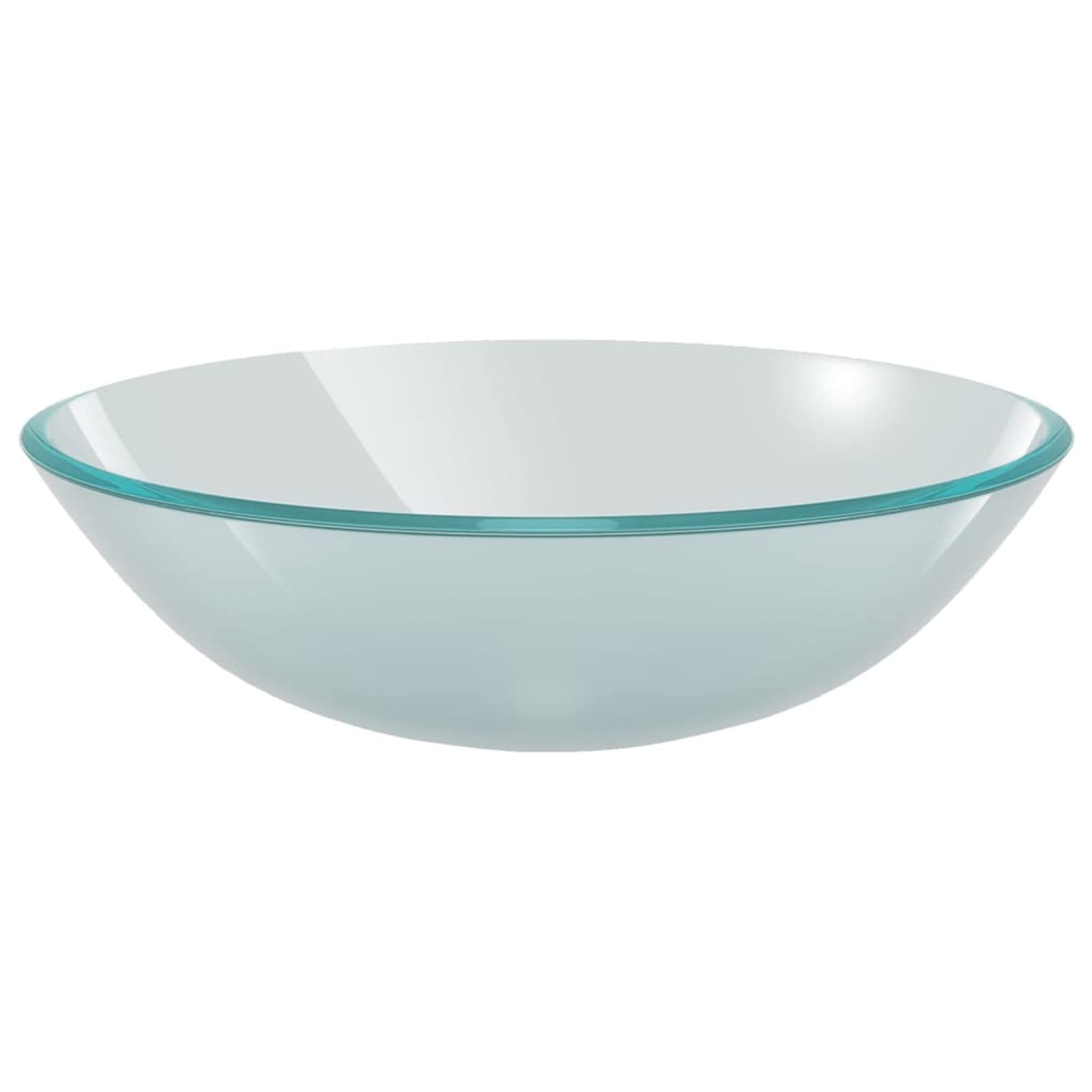 ARKEM Lavabo con Grifo y tapón pulsador Cristal Templado Esmerilado Mini Lavabos PequeñOs