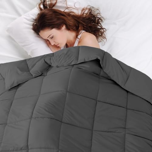 Image of Modern Threads Comforter Duvet Insert, Reversible Quilted Down Alternative Comforter with Corner Tabs, All Season Bedding, King, Dark Gray