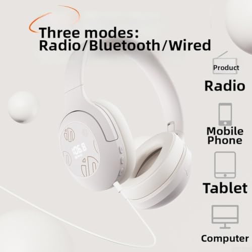 Auriculares inalámbricos de radio FM 5.2 INPHIC H1S diadema blanco para inglés 2