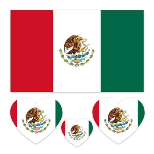20 Sheets Mexico Flag Temporary Tattoos Mexican Face Tattoo Stickers 2026 Independence Day Waterproof Sweat Sports Competition Games National Flag Tattoos For Men Kids Women
