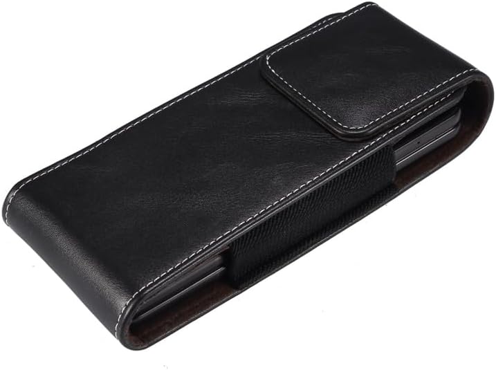 Miniatura 3 de LBYZCASE Funda para teléfono Samsung Galaxy Z Fold 5432 con clip para cinturón, funda clásica de piel sintética con trabilla para cinturón, cierre