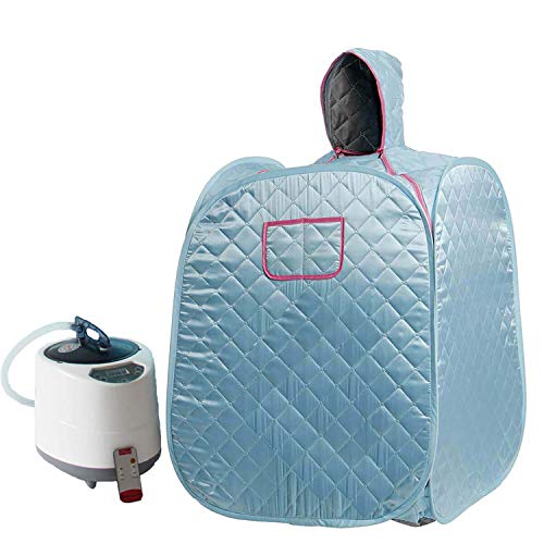 ポータブルスチームサウナホームサウナ家庭用ミストサウナ 自宅用ブルー - KOVFBRO - 商品画像