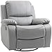 Produktbild HOMCOM Relaxsessel 135° neigbarer Liegesessel, drehbarer Fernsehsessel mit Fußstütze für Wohnzimmer Schlafzimmer, belastbar bis 150 kg Polyester Grau