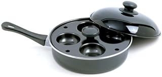 Norpro 9.5 Inch Nonstick Egg Poacher Skillet Set with Removable 4 Egg Poacher