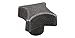 Kipp 06160-110 Cast Iron Palm Grips, Gray, Style A, Metric, Tumbled Finish, 50 mm Top Length