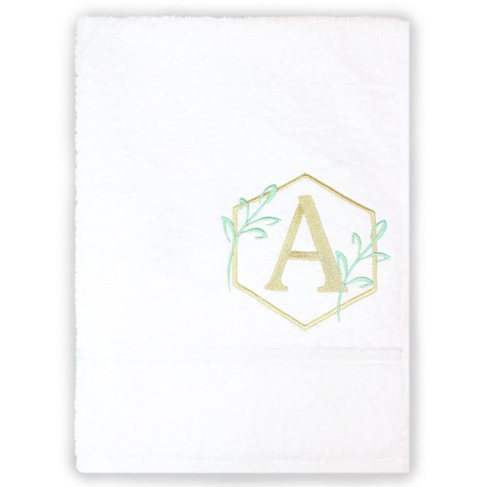 TeddyT's Personalised Initial Luxury White & Gold Hand Towel Gift