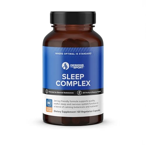 Designs for Health Sleep Complex - Supports Relaxation & Restful Sleep* - Nutrients & Botanicals with Neurotransmitter Precursors - NSF Certified for Sport - 60 Vegetarian Capsules
