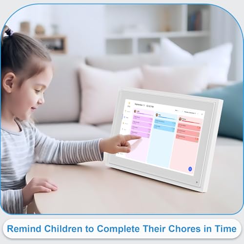 Image of 10.1 Inch Digital Calendar+Digital Picture Frame, 2026 Desk Calendar Smart WiFi Planner & Chore Chart, IPS HD Interactive Touchscreen Display Gifts for Women Men, Gifts for Mom Dad