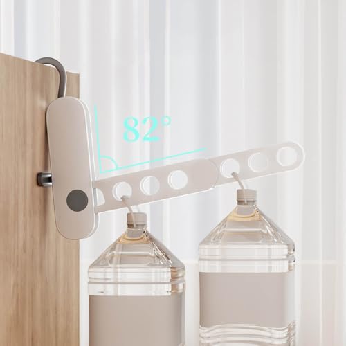 Wall Mounted Clothes Drying Rack with Retractable Rod, Hanging Space-Saving Adjustable Foldable Laundry Rack Wall Mounted,Portable No Drill Wall Mounted Clothes Hanger for Hotel Indoor Use (White) - image 4