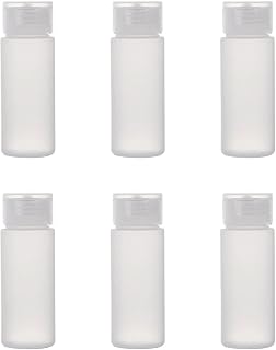 OTO Travel Size Squeeze Bottle Set, 50ml (1.7 oz) Pack of 6 with Labels