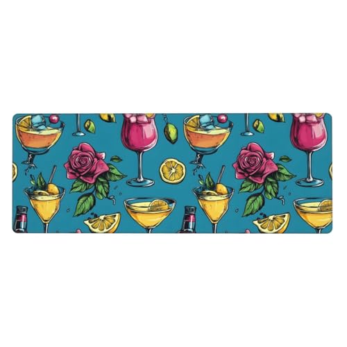Tapis de souris pour jeux et travail de bureau avec grand format de glisse