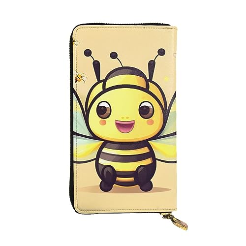 Portefeuille long cuir abeille jaune idéal pour les sorties urbaines