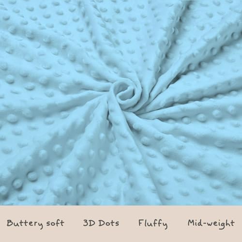 Image of Blue Baby Blankets for Boys 30 inch x 40 inch, Soft Double Layer Minky Blanket with Dotted Fleece Back, Nursery Bed Receiving Quilt for Newborn Infant Toddler Shower Gift Bow Ribbon Theme