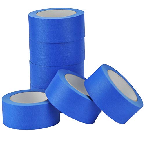 Blue Painters Clean Peel Masking Tape 50mm x 50M UV-Resistant Long Lasting for Indoor/Outdoor - (3 Rolls)