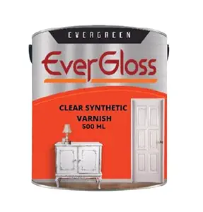 EverGloss Clear Synthetic Varnish ( 500 ML ), Ready to use DIY Gloss Varnish for Interior and Exterior, Clear Protective Non Yellowing Coating for Wooden, Metal and Other Surfaces ( 500 ML )