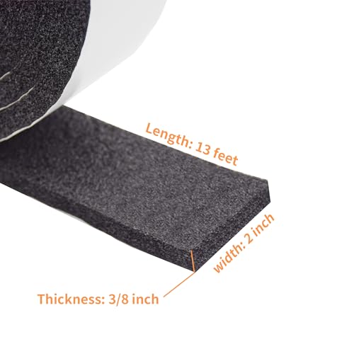 Image of DOBTIM Pipe Insulation Foam Wrap Tape, Self Adhesive with High Resilience for Pipe Insulation Wrap 13 Ft Long x 2 Inch Wide x 3 /8 Inch Thick
