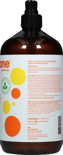 Everyone 3-in-1 Kids Soap, Body Wash, Bubble Bath, Shampoo, 32 Ounce (Pack of 1), Orange Squeeze, made with Essential Oils for Toddlers, tweens and teens - Image 12