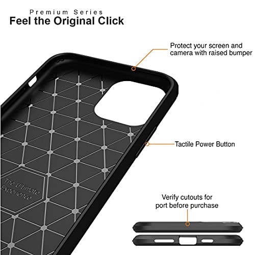 Image of JGD PRODUCTS for iPhone 11 Carbon Fiber Armor Drop Tested Shock Proof TPU Back Case Cover