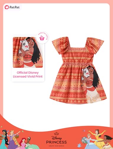 Image of Disney Stitch Minnie Frozen Elsa Princess Girls Backless Dress Off Shoulder /Short Sleeve Cinched Waist Kids Clothes Ages 2-13