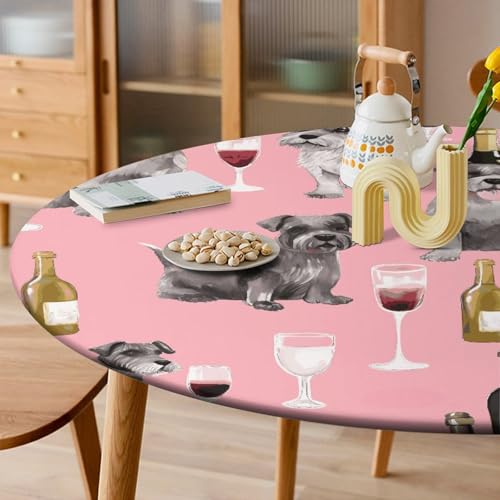 Nappe extensible ronde Schnauzer imperméable bord élastique total