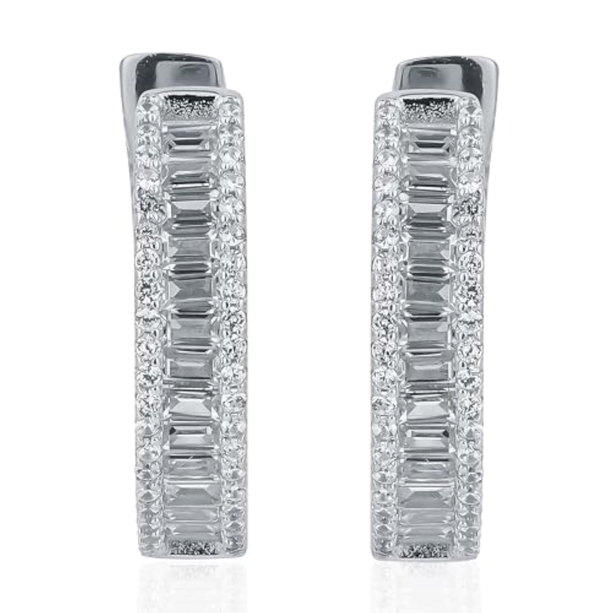 Women's 925 Pure Silver Hoop Earrings
