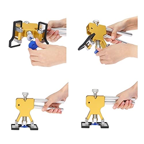 Cygoods 1Set Car Dent Removal Kit, Auto Fender Damage Repair Big Curved Rod Crowbar Puller Lifter Rods Tools With Glue Tabs, Glue Sticks, Leveling Tools And More For Car Body Dent Repair #TOP2