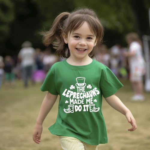 Image of Kids St Patricks Day Shirt Irish Shamrocks Graphic T-Shirt Shamrock Paddy's Day Tees Tops 2-7 Years