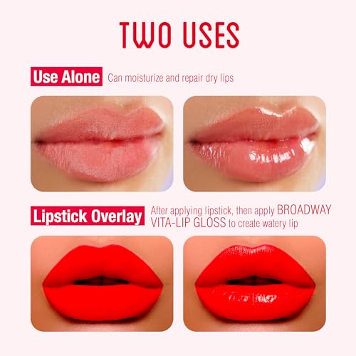 Ruby Kisses Broadway Lip Gloss Vita-Lip Clear Lip Gloss, Moisturizing, Soothing, Super Glossy With Vitamin Oil thumb #3