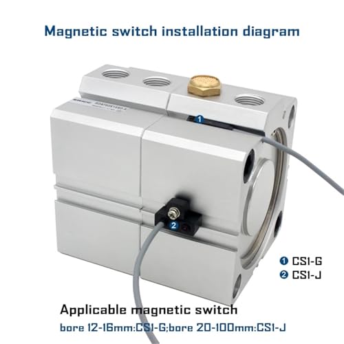 Vérin pneumatique compact résistant SDAT40 pour résoudre les manques d'espace - 6