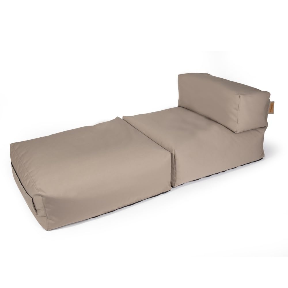Switch Plus (mud) el puf para exteriores para el jardín y la terraza, adecuado para todo el año al aire libre